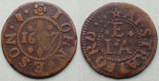Stratford-upon-Avon, John Eson 1657 farthing Stratford-upon-Avon, John Eson 1657 farthing